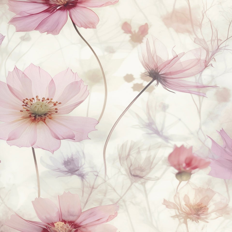 Muriva Lissa Flowers Pink Wallpaper