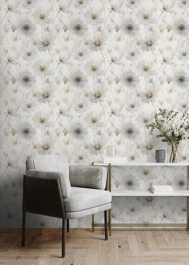 Muriva Lissa Flowers Cream Wallpaper