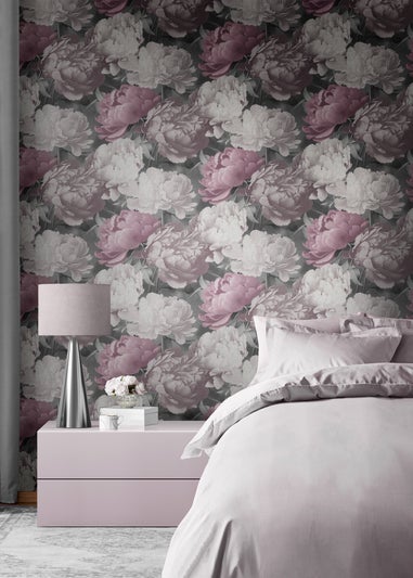 Muriva Doretta Floral Pink Wallpaper