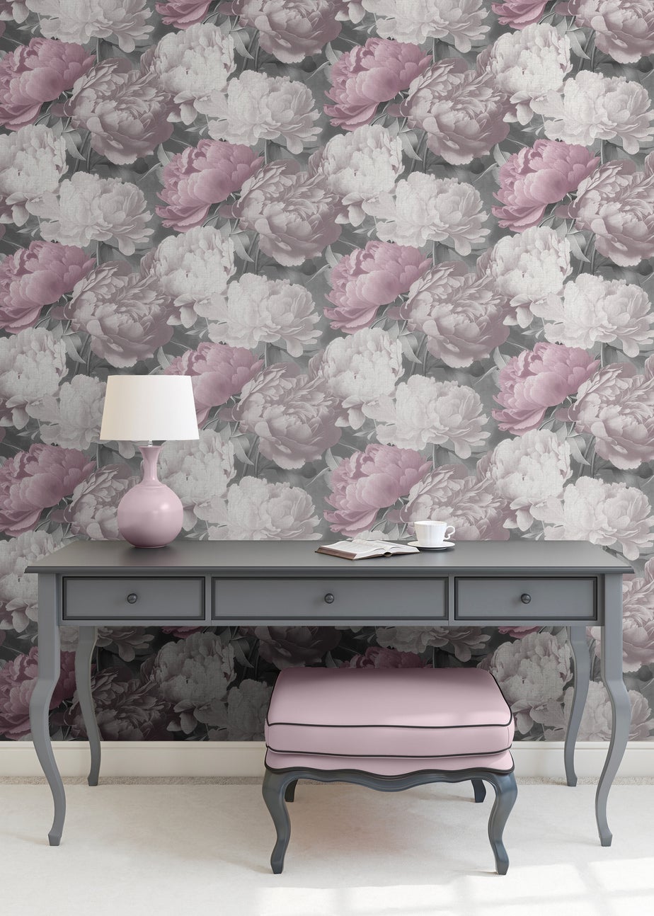 Muriva Doretta Floral Pink Wallpaper