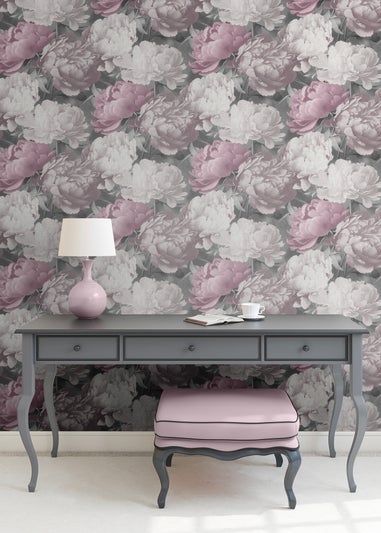 Muriva Doretta Floral Pink Wallpaper