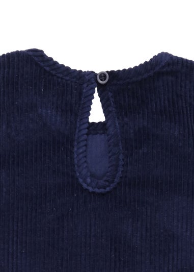 Lilly & Sid Organic Cotton Navy Horse Face Applique Dress (0-8 Years)