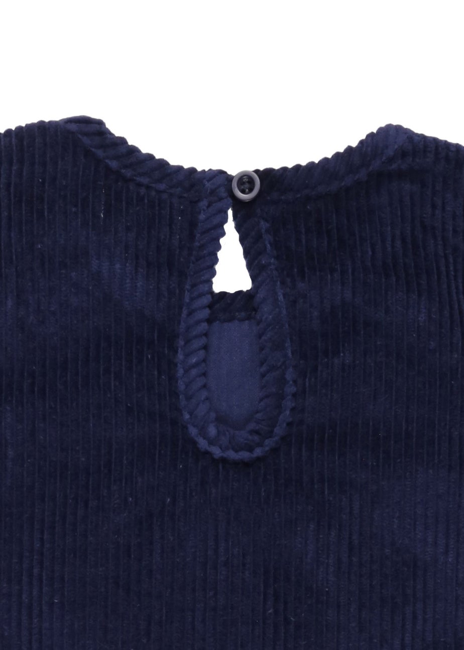 Lilly & Sid Organic Cotton Navy Horse Face Applique Dress (0-8 Years)