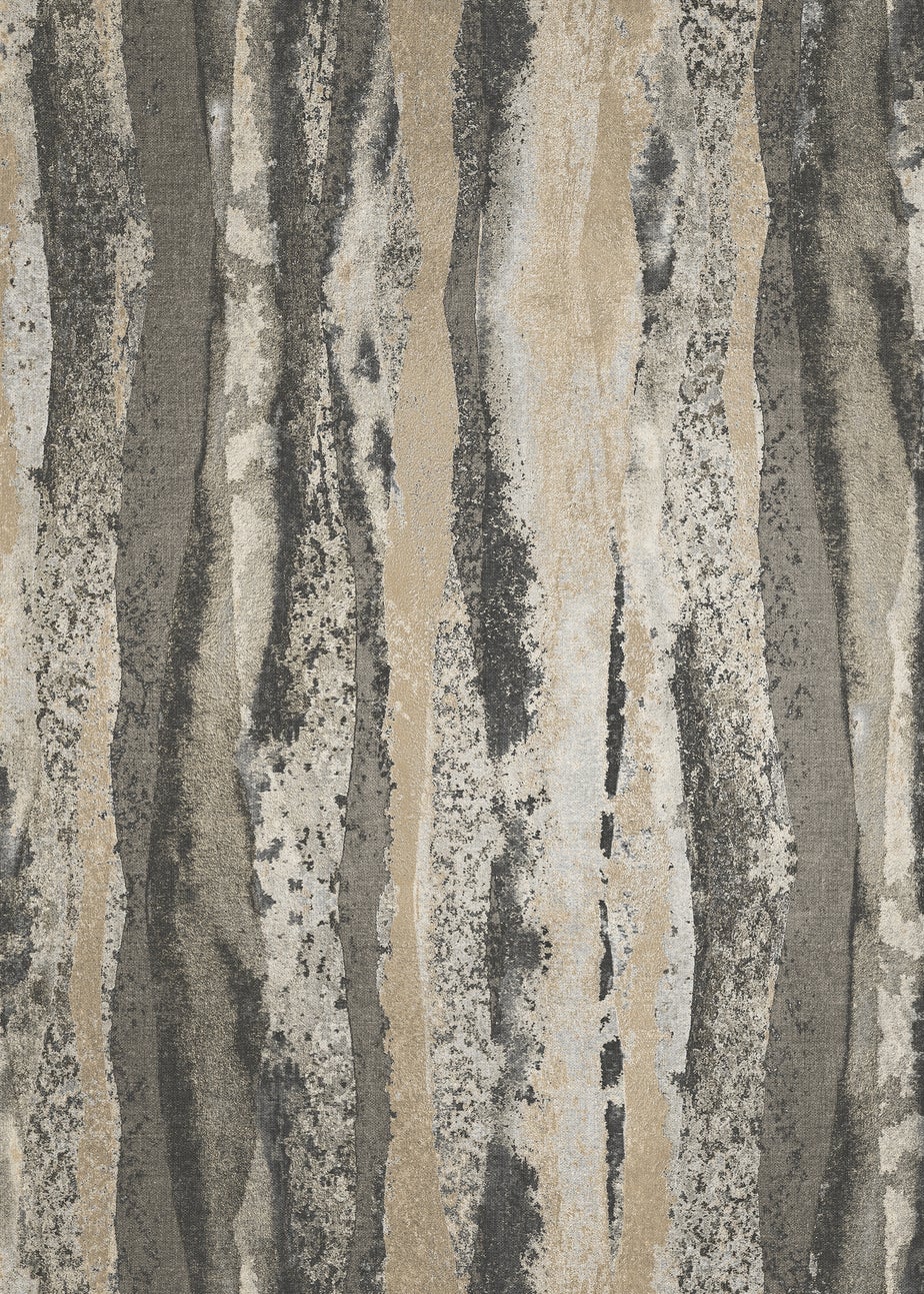 Muriva Soren Charcoal & Gold Wallpaper