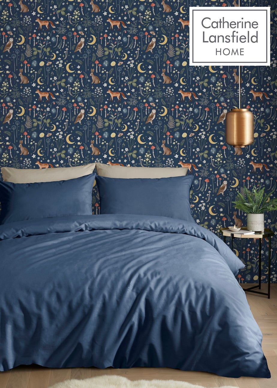 Catherine Lansfield Enchanted Twilight Navy Wallpaper