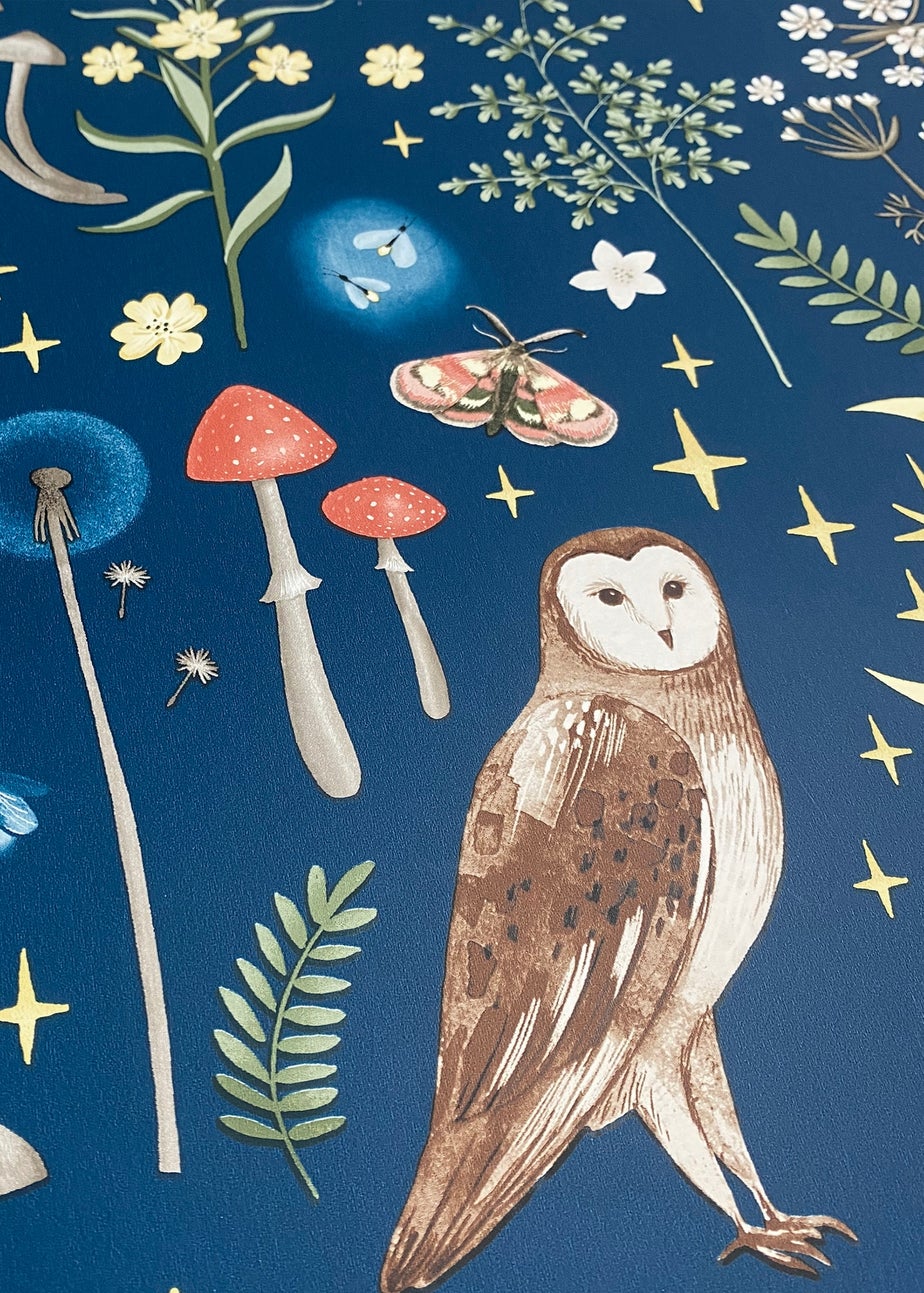 Catherine Lansfield Enchanted Twilight Navy Wallpaper