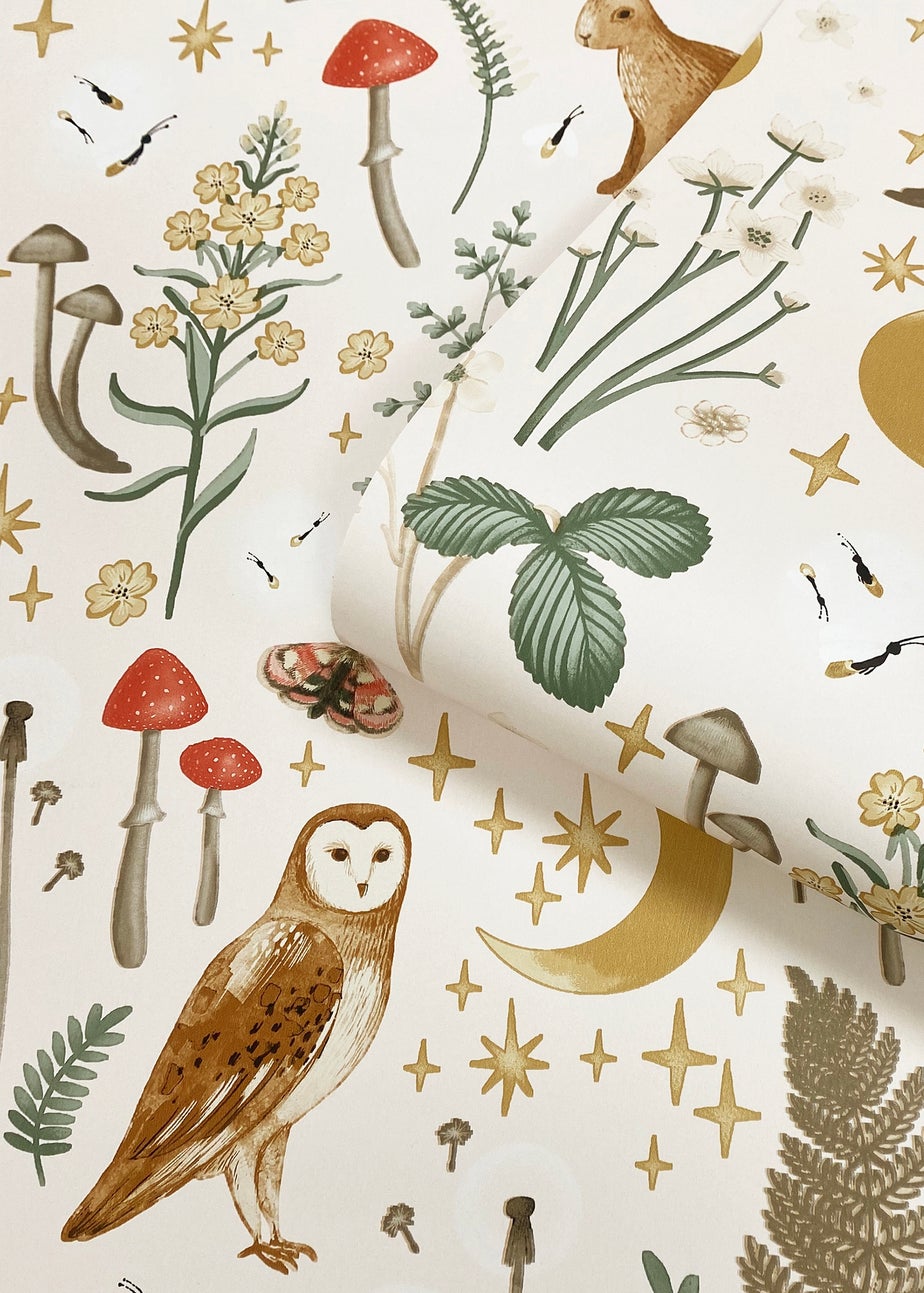 Catherine Lansfield Enchanted Twilight Natural Wallpaper