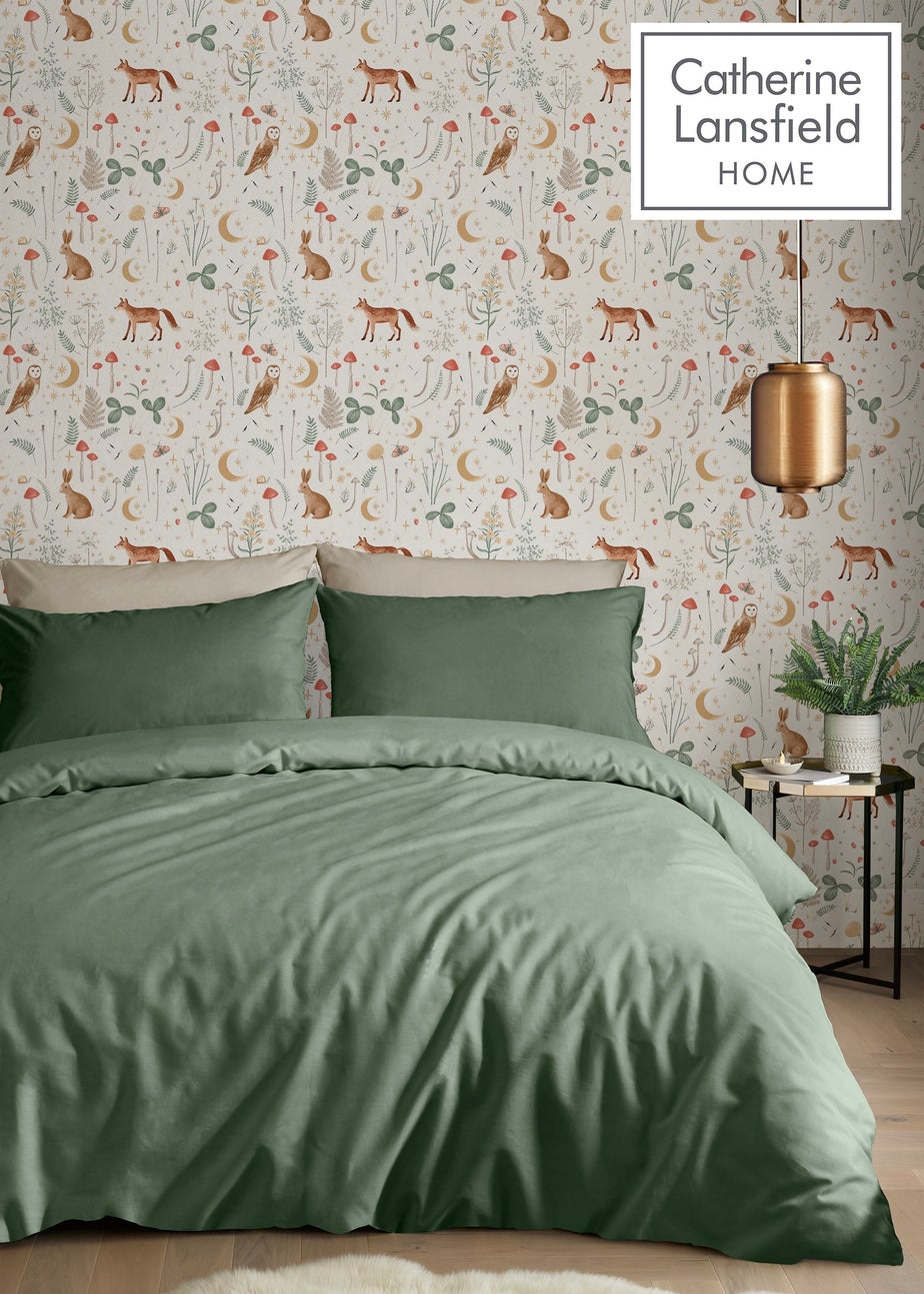 Catherine Lansfield Enchanted Twilight Natural Wallpaper