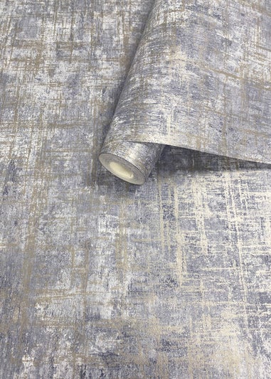 Muriva Etta Texture Blue & Gold Wallpaper