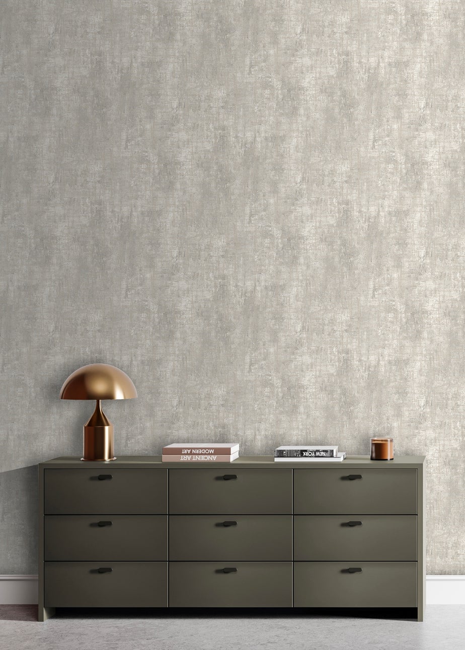 Muriva Etta Texture Greige Wallpaper