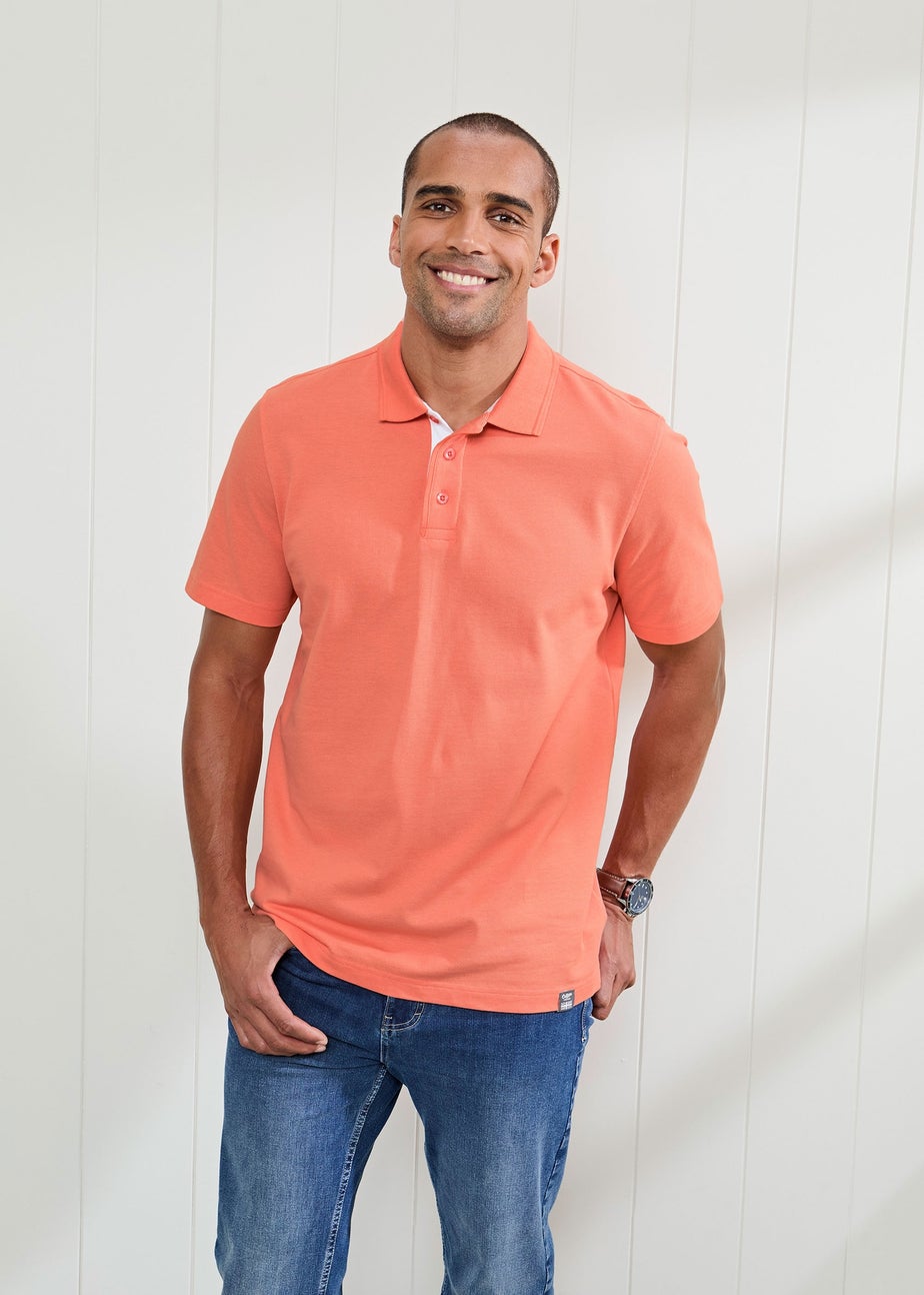 Cotton Traders Soft Yellow Short Sleeve Polo Shirt