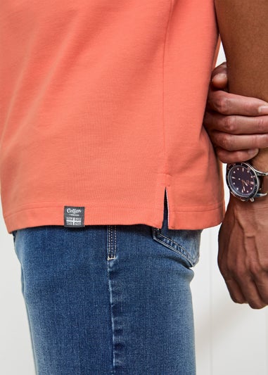 Cotton Traders Soft Yellow Short Sleeve Polo Shirt