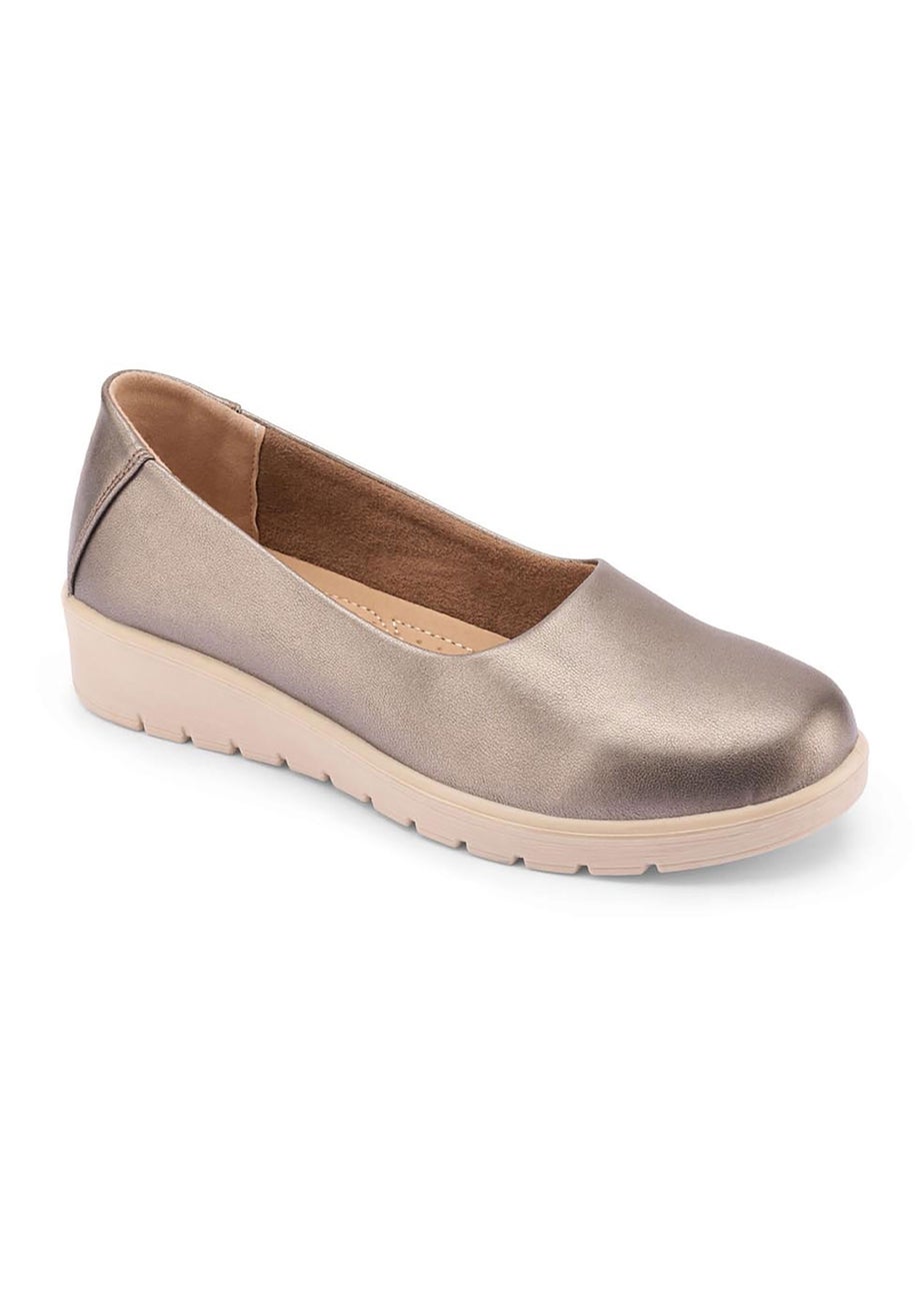 Cotton Traders Metallic Core Comfort Flexisole Shoes