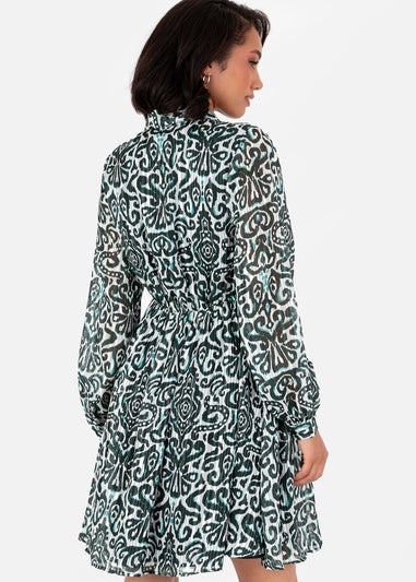 Lovedrobe Multi Damask Print Smock Mini Shirt Dress