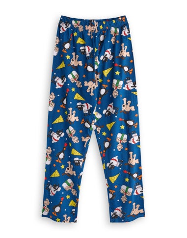 Vanilla Underground Wallace And Gromit Adults Grey Character Pyjama Set