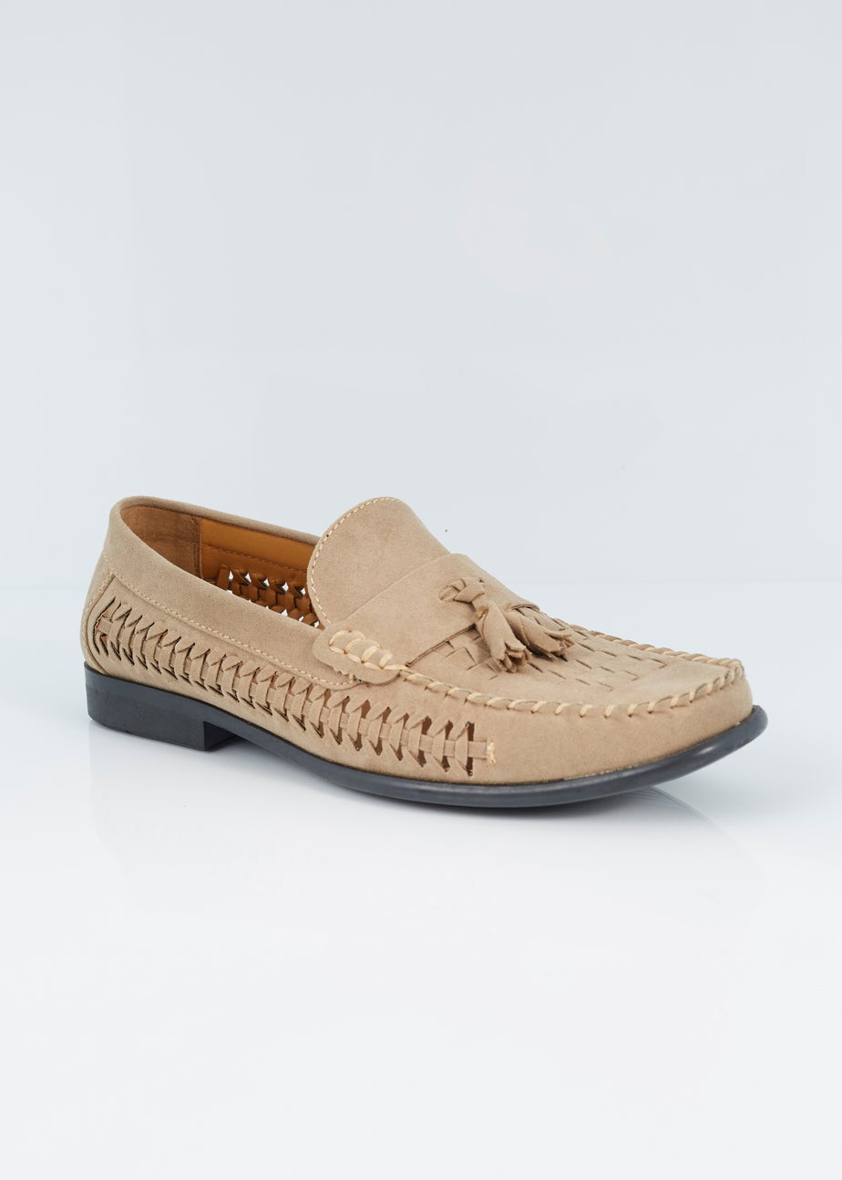 Brave Soul Sand Faux Suede Woven Loafers