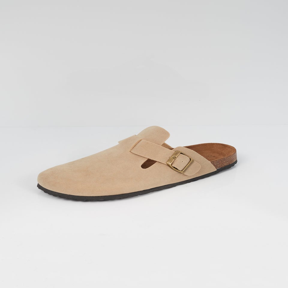 Brave Soul Taupe Faux Suede Mule Sandals