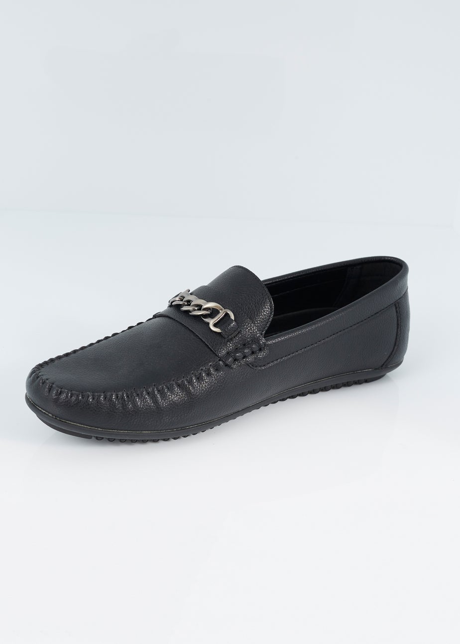 Brave Soul Black PU Loafers