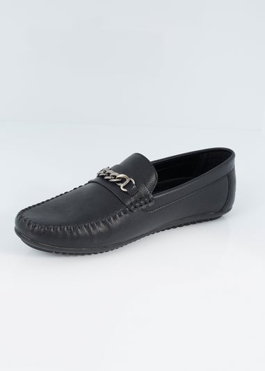 Brave Soul Black PU Loafers