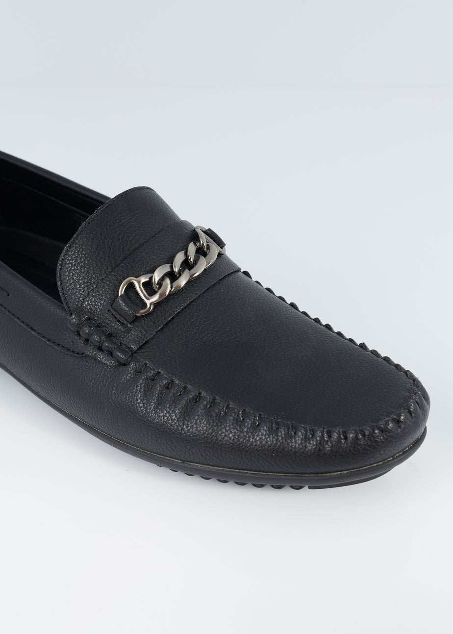Brave Soul Black PU Loafers