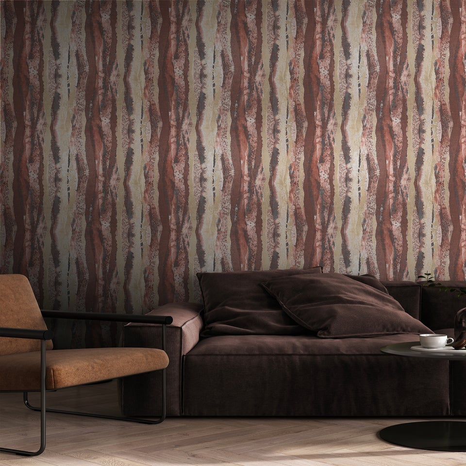 Muriva Soren Red Wallpaper