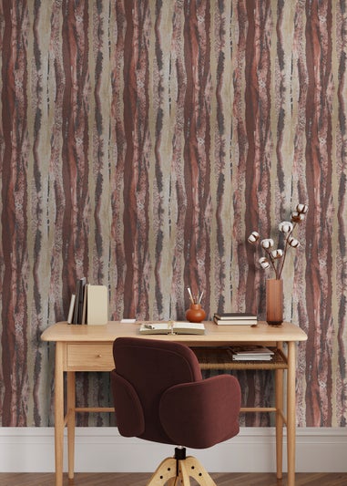 Muriva Soren Red Wallpaper