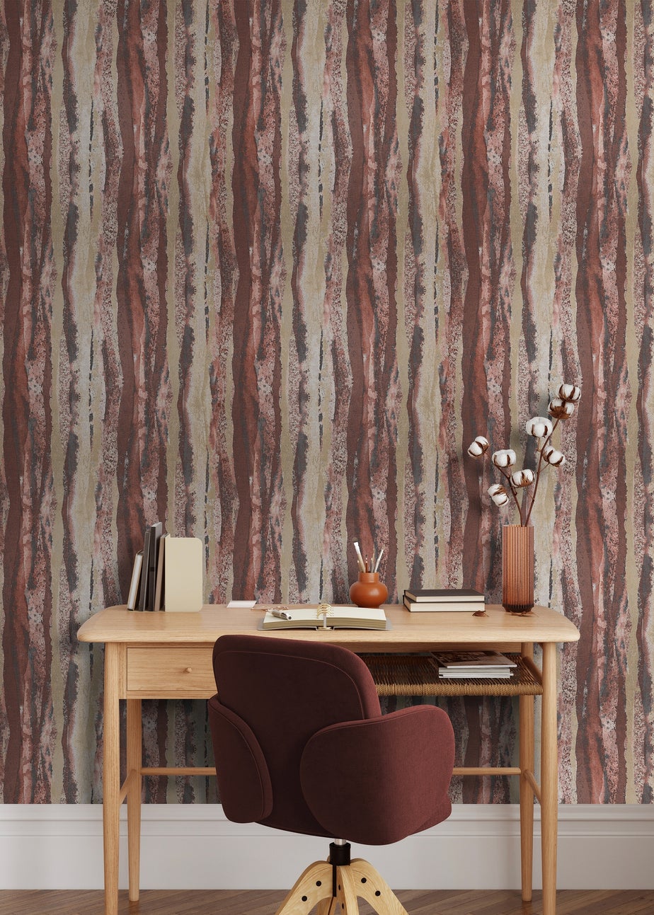 Muriva Soren Red Wallpaper