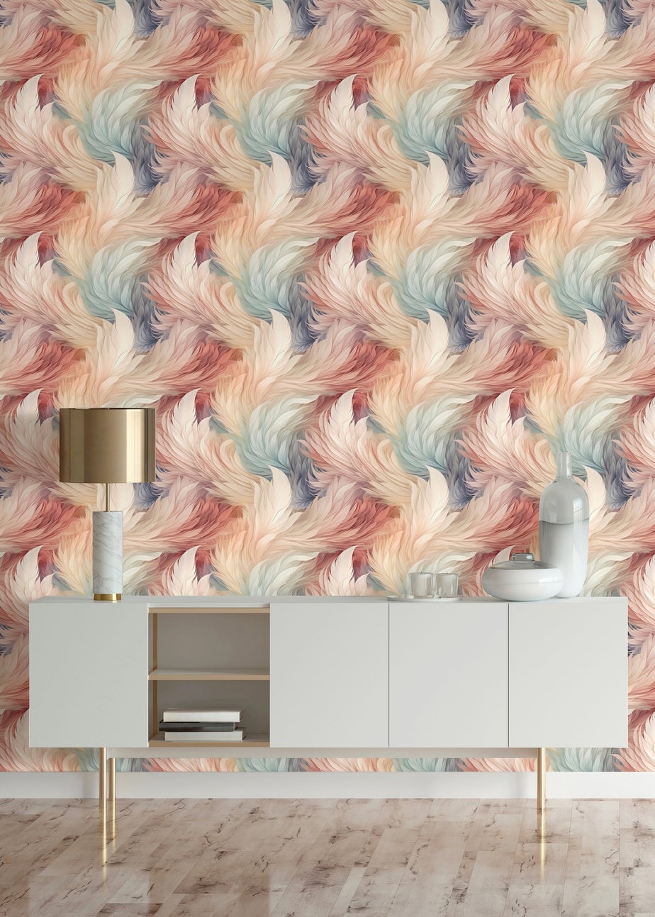 Muriva Plumes Multi Wallpaper