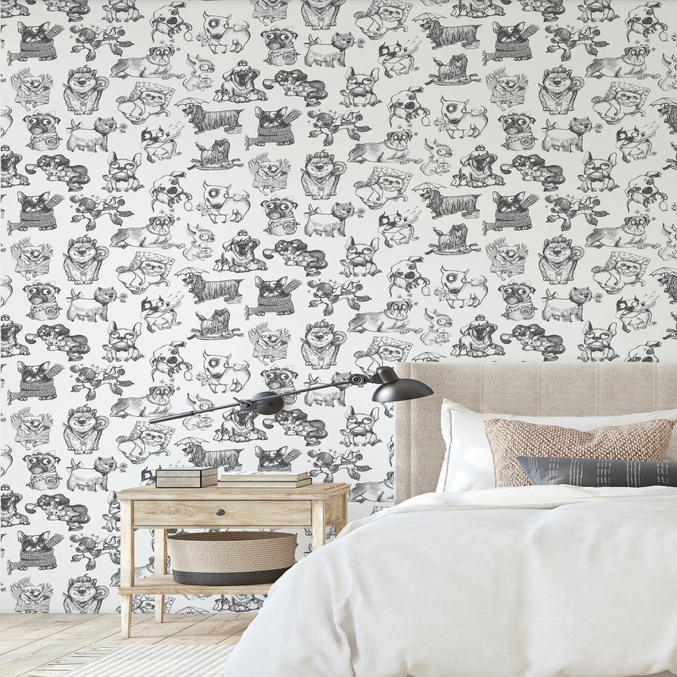 Muriva Pooches Wallpaper