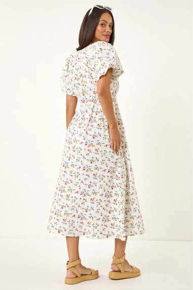 Dusk White Dusk Ditsy Broderie Midi Dress