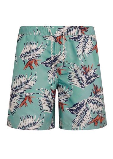 Weird Fish Mineral Blue Belukha Printed Swim Shorts