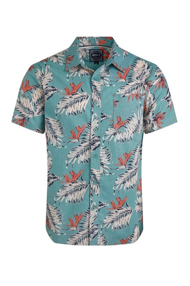 Weird Fish Mineral Blue Faraway Printed Shirt