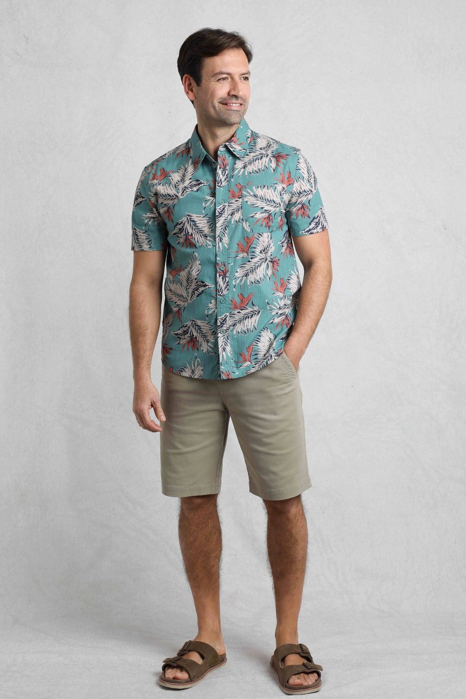 Weird Fish Mineral Blue Faraway Printed Shirt