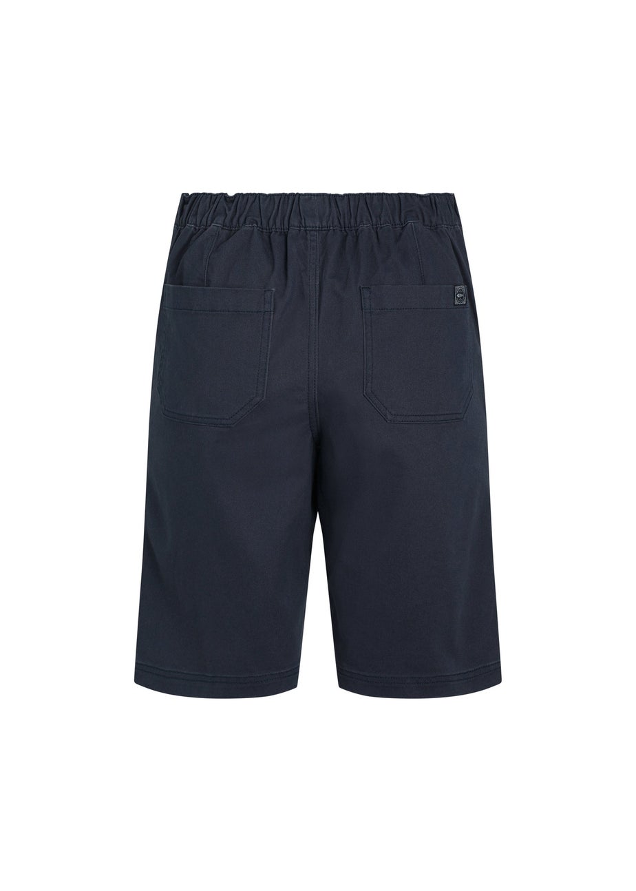 Weird Fish Navy Kinnie Flat Front Shorts