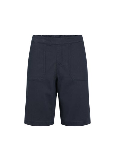 Weird Fish Navy Kinnie Flat Front Shorts