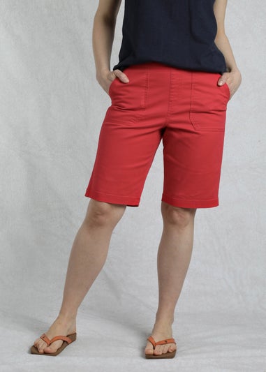 Weird Fish Crimson Kinnie Flat Front Shorts
