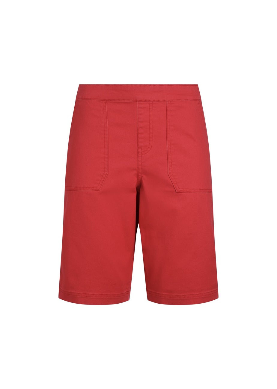 Weird Fish Crimson Kinnie Flat Front Shorts