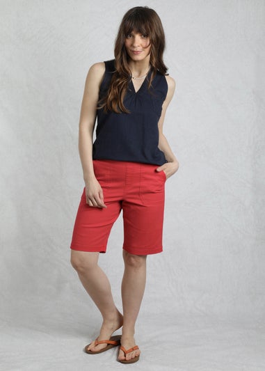 Weird Fish Crimson Kinnie Flat Front Shorts