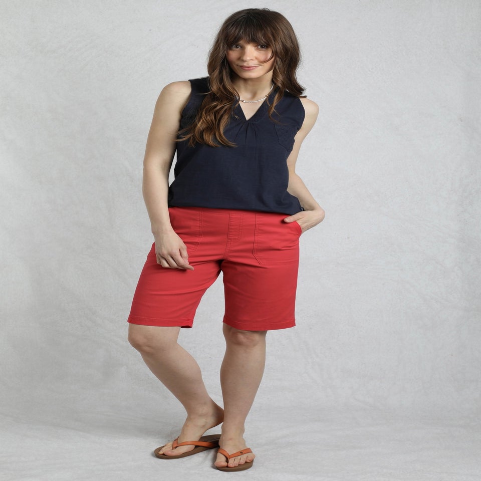 Weird Fish Crimson Kinnie Flat Front Shorts