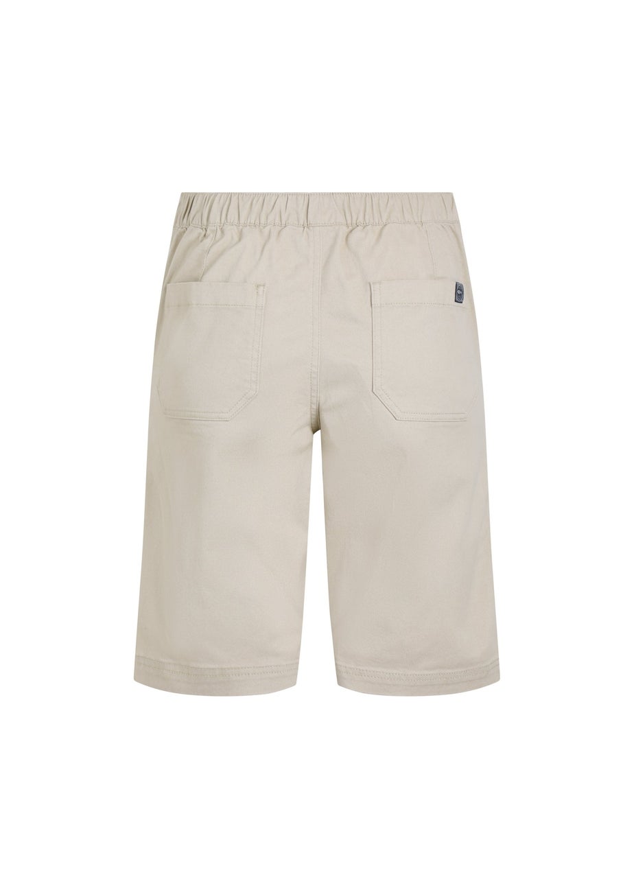 Weird Fish Stone Kinnie Flat Front Shorts