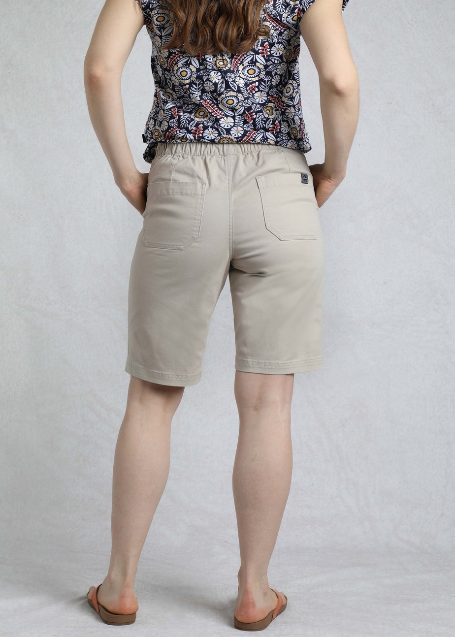 Weird Fish Stone Kinnie Flat Front Shorts