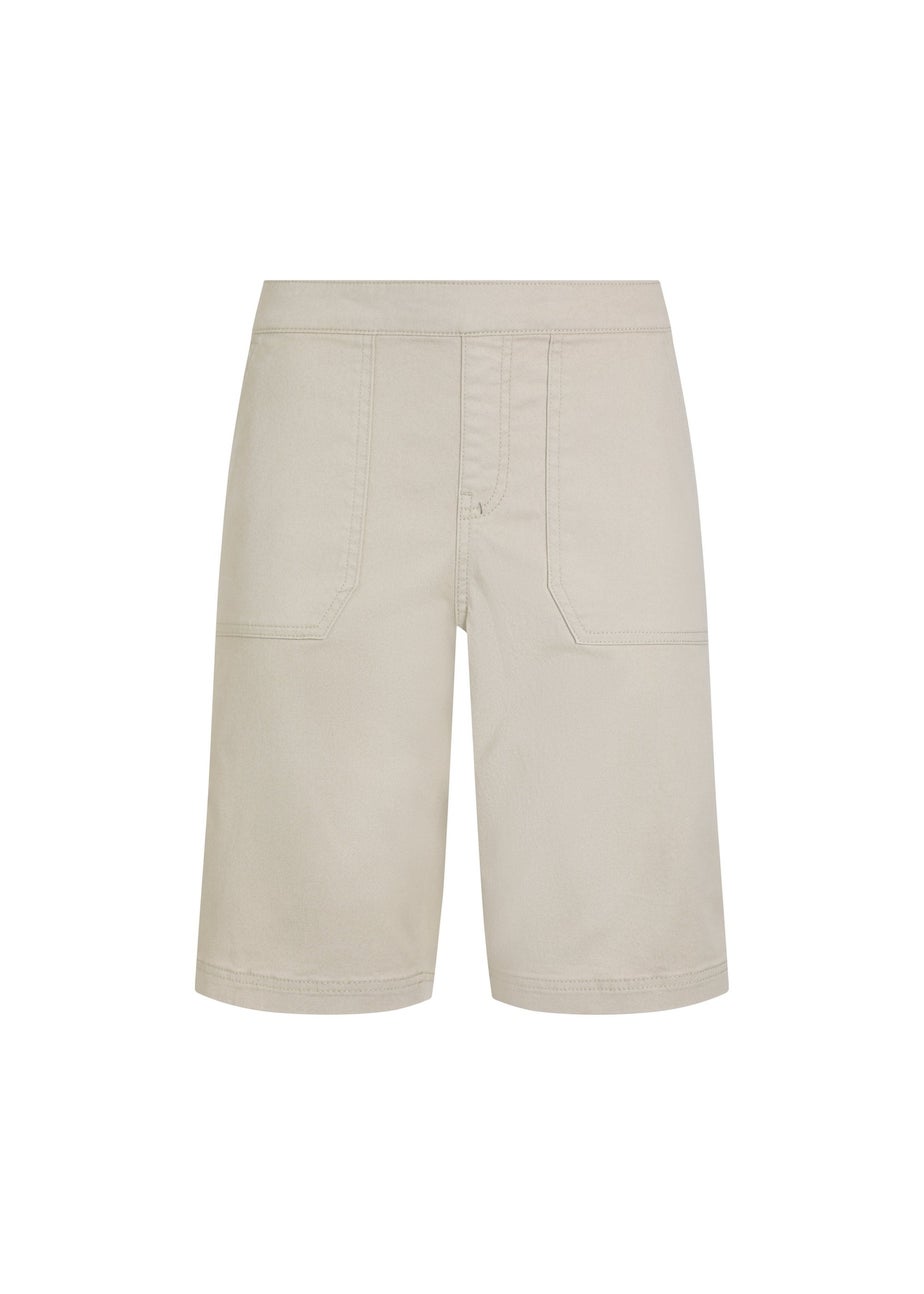 Weird Fish Stone Kinnie Flat Front Shorts