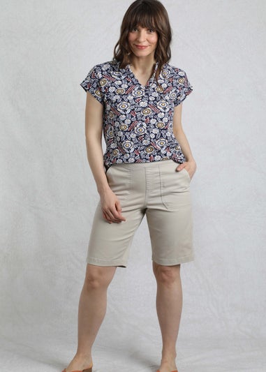 Weird Fish Stone Kinnie Flat Front Shorts