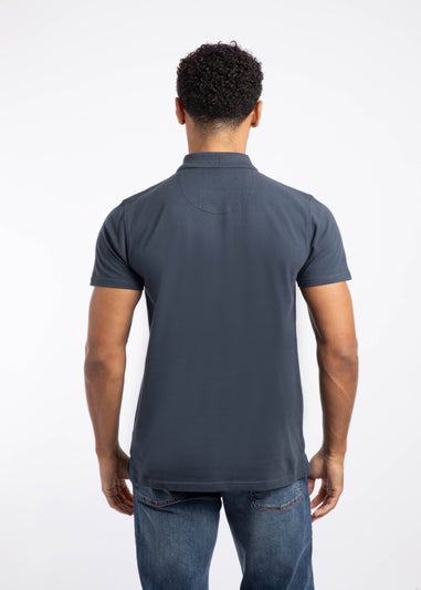 Weird Fish Navy Miles Pique Polo