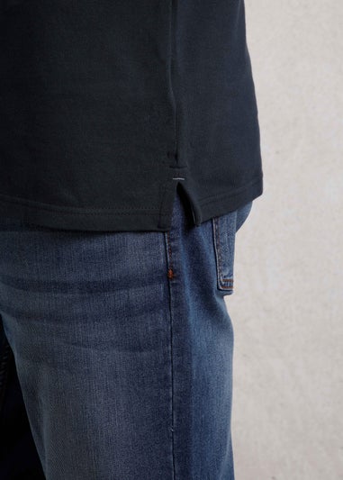 Weird Fish Navy Miles Pique Polo