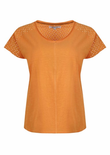 Weird Fish Orange Pernille Cutaway T-Shirt