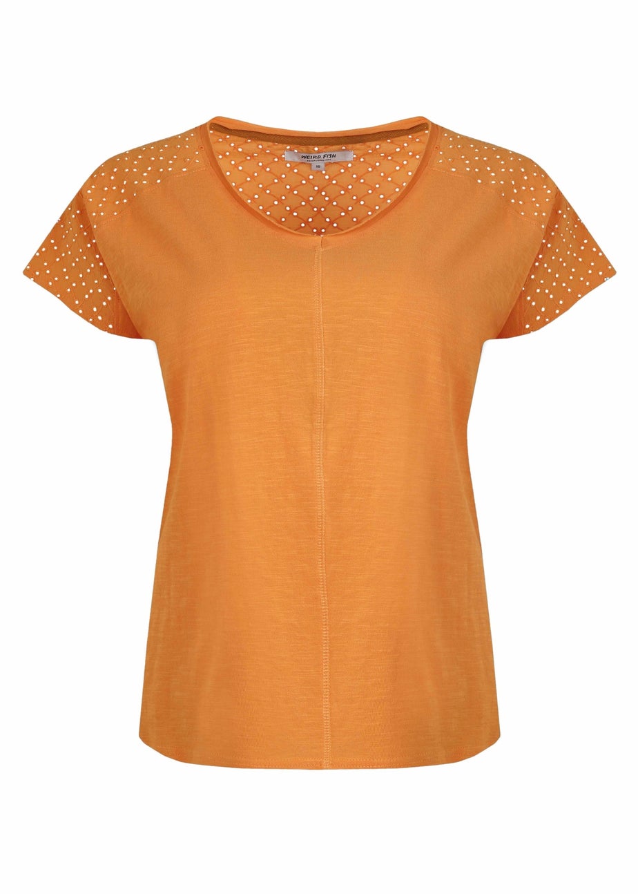 Weird Fish Orange Pernille Cutaway T-Shirt