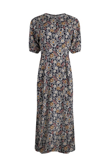 Weird Fish Navy Everly  Printed Dress