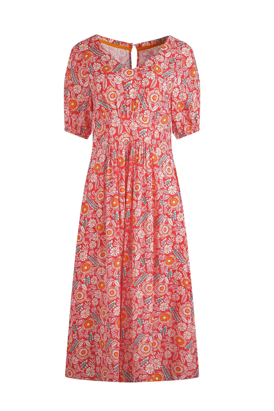 Weird Fish Tango Red Dilsha Printed Midi Dress