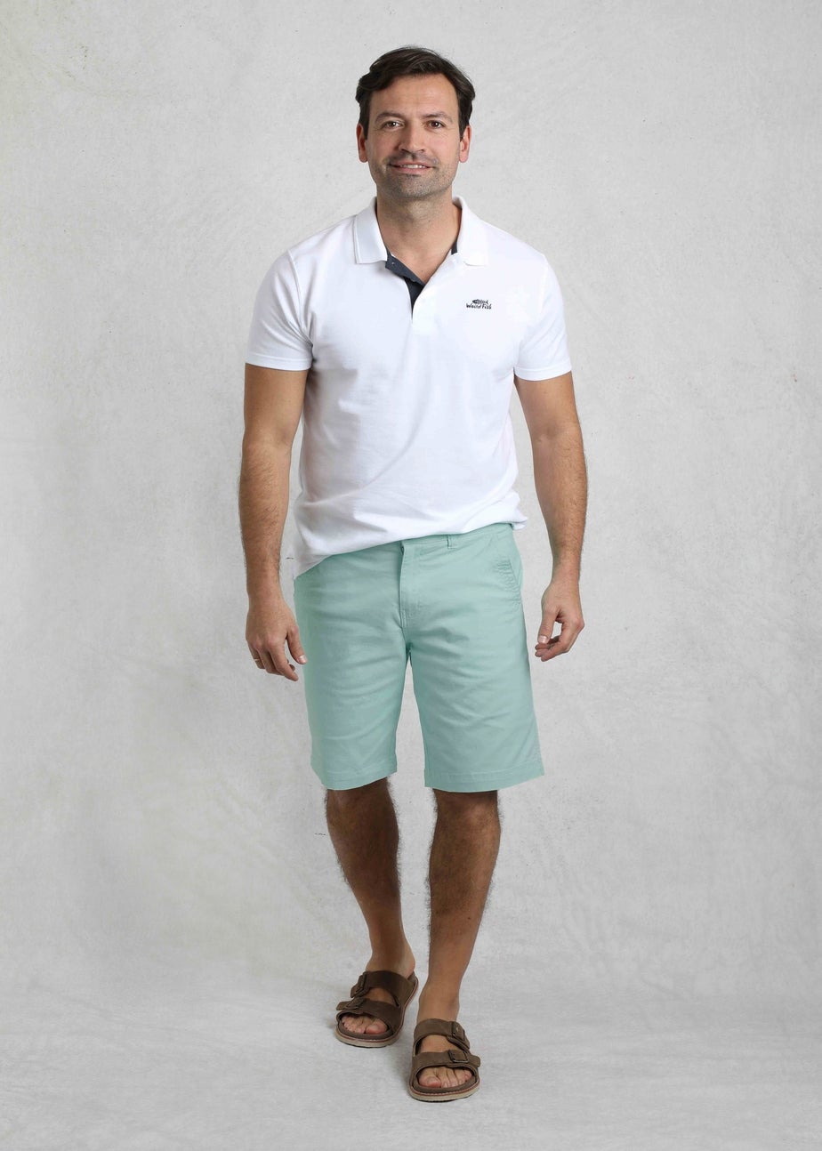 Weird Fish Sage Green Rayburn Flat Front Shorts